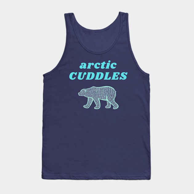 Arctic Cuddles, Sweet Polar Bear Hug Design Tank Top by Green Paladin